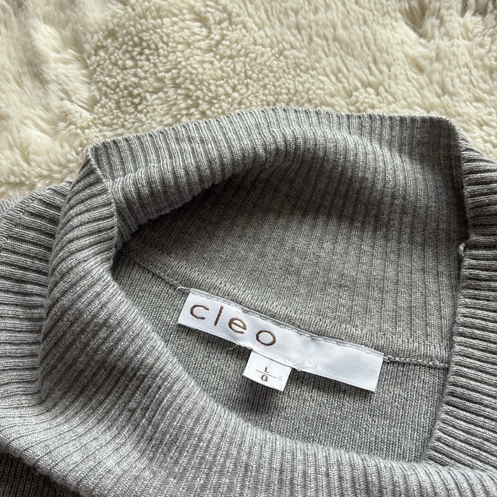 Cleo Asymmetrical Grunge Minimalist Streetwear Modern Edgy Mock Neck Long Sleeve - Picture 6 of 7